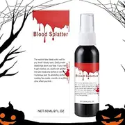 Fake Blood Makeup, 60ml Washable Realistic Vampire Blood, Party Props Fake Blood Splatter for Zombie Vampire Cosplay Makeup Stage Performance