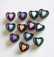 Hearts Shank Back Craft Buttons / Dress It Up ~ Change Your Buttons # 1851