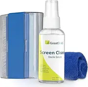 GreatShield LCD Touchscreen Cleaning Kit with Microfiber Cloth, Brush, Non-Alcoholic Spray Solution for Laptops, PC Monitors, Smartphones, Tablets, LED, TVs, DSLR Cameras, Camcorders