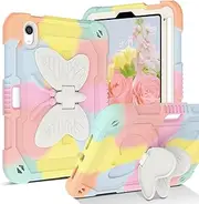 BENTOBEN Butterfly Case for iPad Mini 7 2024/iPad Mini 6 2021 8.3 Inch, Luxury 2 in 1 [Pencil Holder] [Stand] Cases for Kids, Heavy Duty Protection Shockproof Cover for iPad Mini 7th/6th Gen, Colorful