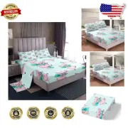 Delightful Pig Printed King Size Bed Sheet Set for Kids - Includes 2 Pillowcases