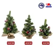30/40/50cm Tabletop Artificial Small Mini Christmas Tree Xmas Table Desk Decor