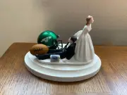 New York Jets Cake Topper Bride Groom Wedding Day Funny Football Theme