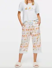 NEW PETER ALEXANDER DISNEY WINNIE THE POOH TOP + 3/4 PJ PANTS SET S RRP$149.90
