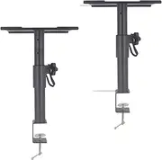 XP-05H 360 Rotate High Height Adjustable Universal Projector Desktop Stand Speaker Mount with Tray Big Clamp Base