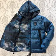Emporio Armani White Duck Down Feather Puffer Jacket Size S EA7