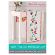 Tuscan Trellis Table Runner and Pillow Pattern By Tied with a Ribbon