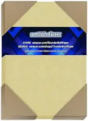 200 Gold Parchment 65lb Cover Weight Paper - 4" X 6" (4X6 Inches) Photo|Card|Frame Size - Printable Cardstock Colored Sheets Old Parchment Semblance