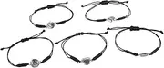 Sports Bracelet Set 5pcs Basketball Bracelets Baseball Bracelet for Boys Woven Volleyball Charm