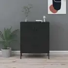 Storage Cabinet Steel Sideboard Cupboard Bookcase Display Black/White vidaXL