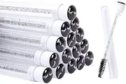 20 Pcs Disposable Mascara Brushes Diamond Eyelash Spoolies Makeup Brush Mascara Wand in Sanitary Tube Lash Supplies (Black) …