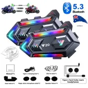 Motorcycle Helmet Headset Wireless Bluetooth 5.3 Headphone Speaker Hands-Free