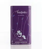 Tea Lush - Rest Tea - Caffeine-Free - 21 Pyramid Tea Bags - Blend of more than 10 ingredients - Handcrafted Ayurvedic Blend Supports Healthy Sleep & Relaxation.