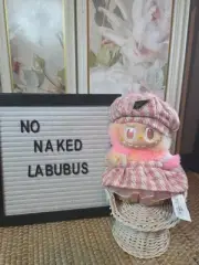 Labubu Clothes Pink Harringbone Pattern Clothes For Labubu's