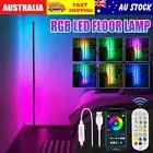 RGB LED Floor Corner Lamp Light Stand Bluetooth Remote Streaming Gaming Decor AU