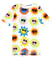 [Stella McCartney Kids] Stella McCartney Kids Printed cotton jersey T-shirt dress Y 4 multicoloured