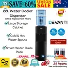 Devanti Water Cooler Dispenser Stand 22L Bottle Black w/2 Filter Hot and Cold AU