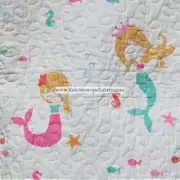 Mermaid Twin Quilt Set 7pc Mermaid Sheets Sham Throw Pillows Reversible Pattern