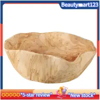 在飛比找蝦皮購物優惠-[BM]家用水果碗木製糖果盤水果盤木雕根果盤木質25-29厘