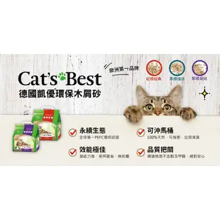 🔥毛毛🔥 德國 Cat's Best 凱優 無塵凝結木屑砂 紫標