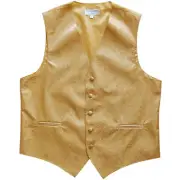 New Men's Formal Tuxedo Vest Waistcoat only paisley pattern gold wedding prom