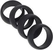 Happyyami Silicone Ring Gym Accessories Fitness Ring Bracelet Fidget Ring Gold Ring Gym Reaper Wrist Wraps Rings Men Ring Holder Treadmill Belt Finger Rings Black