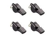 4PK Fox 40 Summit Mini Whistle Outdoor Coaching Training Sports Accessory Black