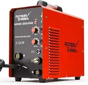 Rossi 250Amp MAG MIG TIG MMA Welder, 4in1 Stick GMAW ARC Gas Gasless Inverter Welding Machine, 15A Plug
