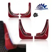 Mud Flaps Splash Guards Mudguards For Tesla Model 3 2017-2023 ​(Glossy Red)