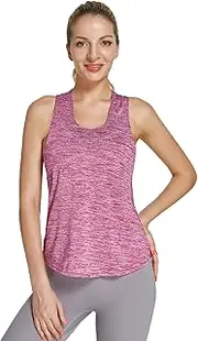[Feelorna] Workout Tank Top for Women, Activewear Sleeveless Tops Ladies Breathable Lightweight Sport Vest for Yoga Running Exercise
