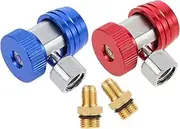 PAMINGONO Car Ac Quick Connectors Metal Adapter Fittings R134a Compatible Easy to Use Enhance Cooling System