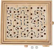 Large Wooden Labyrinth Marble Ball Tilt Maze Wood Game, Wood Maze Game, Wooden Ball Game Maze Educational Labyrinth Puzzle for Dementia Adults Kids, Wooden Maze, Wooden Ball Maze