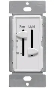 ENERLITES 3 Speed Ceiling Fan Control and LED Dimmer Light Switch