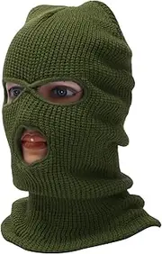 X AUTOHAUX All Inclusive UV Face Shield Acrylic Three Holes Multipurpose Neck Gaiter Mask Keep Warm Windproof Green 1 Pc