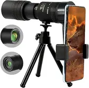 300x40 Monocular Telescope with Smartphone Holder Tripod Compact Zoom Telephoto Telescope for Bird Watching Hunting Hiking for Adults BAK4 Prism FMC Lens