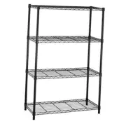 36"x14"x54" 4 Tier Layer Shelf Adjustable Steel 14L x 36W x 54H Black