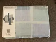 Vintage Dan River QUEEN Flat Sheet Corfu Pattern Blue Green Block Geometric NEW!