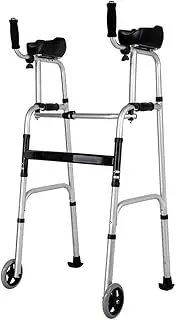 Walker, Seniors Upright Support Walker with Wheels, Aluminum Foldable Medical Rollator for Seniors, Elderly, Adults, Men & Disabled Little Surprise