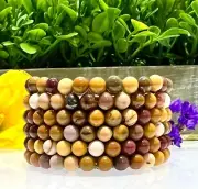 Wholesale Lot 6 Pcs Natural Mookaite 6mm 7.5” Crystal Healing Stretch Bracelet