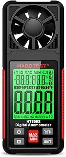 MEFESE HT605S Digital Anemometer 0-12 Beaufort Scale Handheld Wind Speed Meter with Backlight LCD Screen Air Flow Meter Air Velocity Gauge Temperature Humidity Meter for Sailing Surfing Drone Flying
