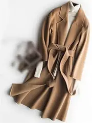 [Generic] Winter Brown Cashmere Coat Women Mid-Length Wool Coat Autumn Cashmere Coat Commuting (Color : Brown, Size : M Code