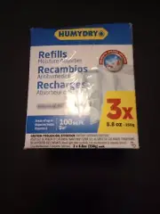 NEW 3 Pack HUMYDRY Moisture Absorber Refills Filters Crystals Unscented Absorber