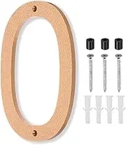 uxcell 10 Inch House Number, House Address Numbers Sign Large Floating Modern with Screws for Outside Door Wall Street, Gold, 0
