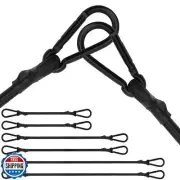 Rugtol 6 Piece Bungee Cords with Hooks - Heavy Duty Outdoor Bungee Cord Inclu