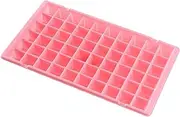 Silicone Ice Cube Tray, Square Ice Maker Tray, Ice Container, 60/90 Candy Gummy Jelly Mold, Stackable Ice Tray for Freezer (Pink 60 Lattice)