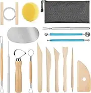 17pcs Polymer Clay Tools Sculpting Tool Set Rock Painting Kit for Sculpture Pottery