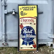 36in Pabst Blue Ribbon Sign Vintage Style Repop Sign