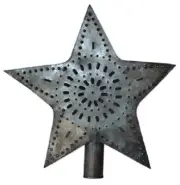 Tin Star Tree Topper - New! - S844S