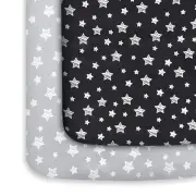 Mini Crib Sheets, 2 Pack Pack and Play Sheets, Stretchy Playard Fitted Sheet, Co