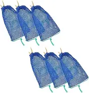 Vmitejoe 6Pcs Crab Trap Bait Bag with Locker Portable Fish Trap Outdoor Crab Snare Mesh Bait Traps Shrimp Net Fishing Accessories